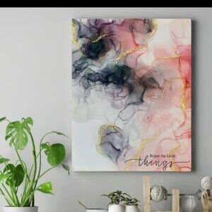Pink Canvas Marble Art